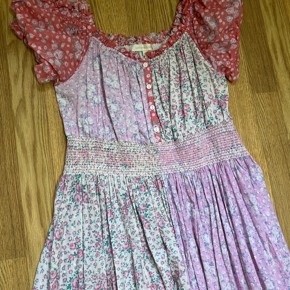 Loveshackfancy Ren Dress in Strawberry Melange Size Medium - Picture 10 of 16